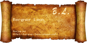 Bergner Leon névjegykártya